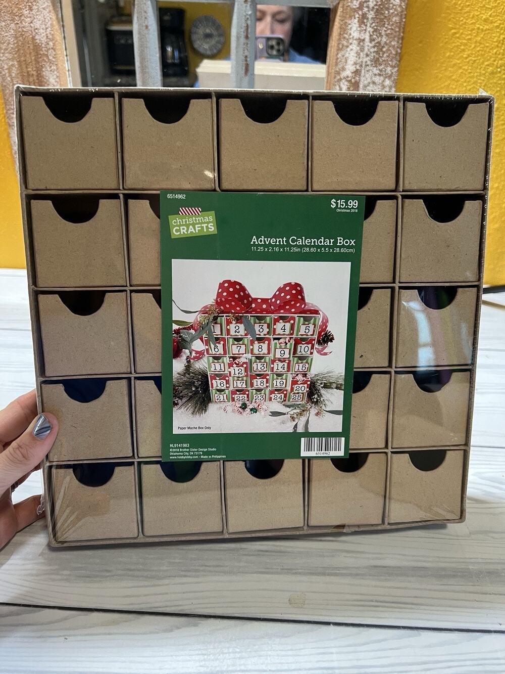 DIY Advent Calendar Box 25 Drawers Kraft Paper Christmas Crafts Sealed